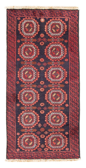 Løber Baluch-tæppe - 186 x 95 cm - mørkeblå