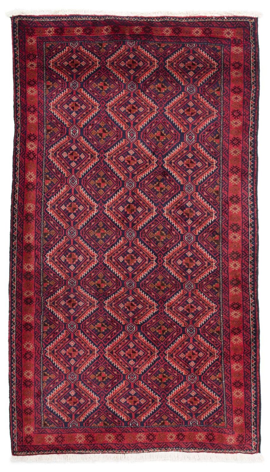 Løber Baluch-tæppe - 174 x 99 cm - mørkerød