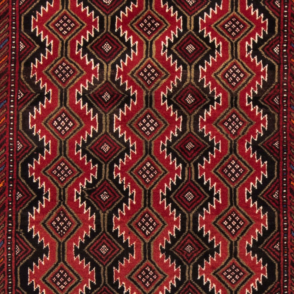 Løber Baluch-tæppe - 219 x 110 cm - mørkerød