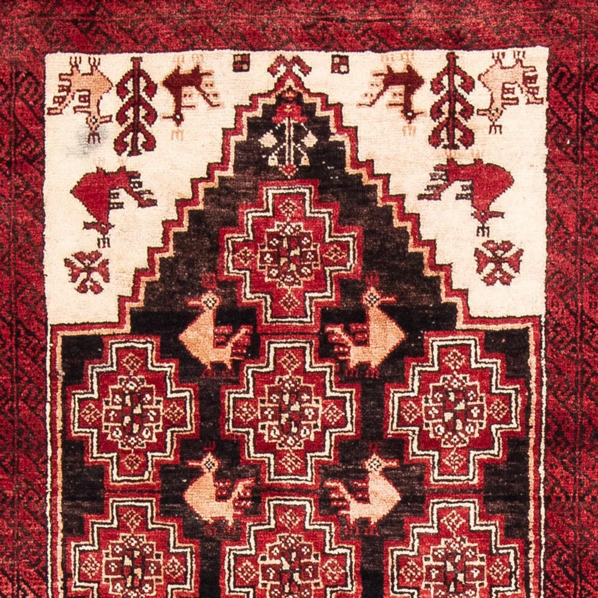 Løber Baluch-tæppe - 202 x 100 cm - rød