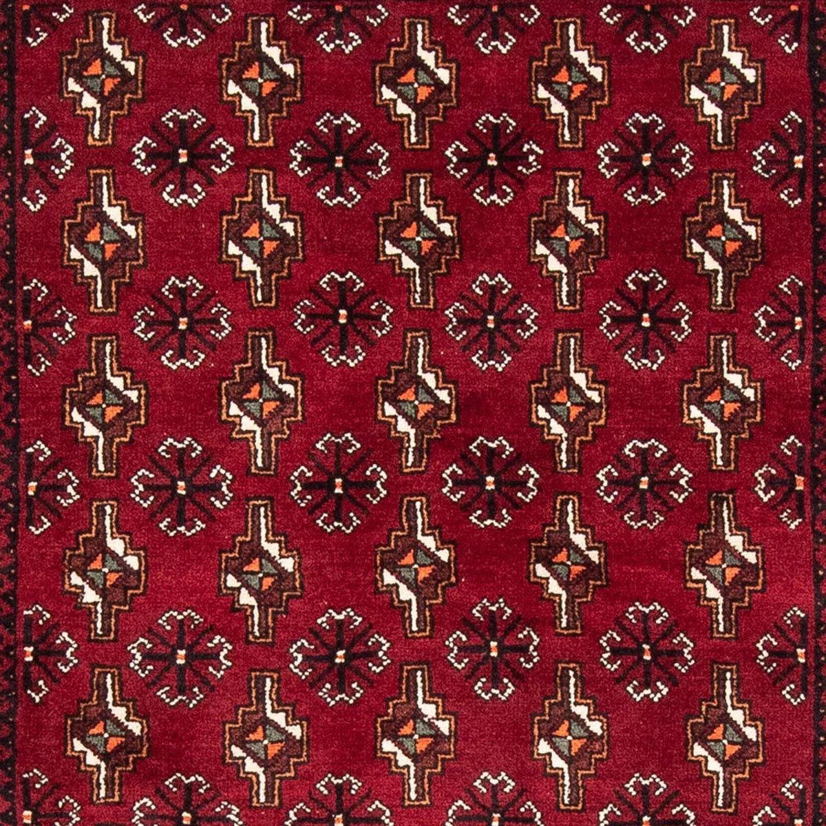 Løber Baluch-tæppe - 194 x 101 cm - mørkerød