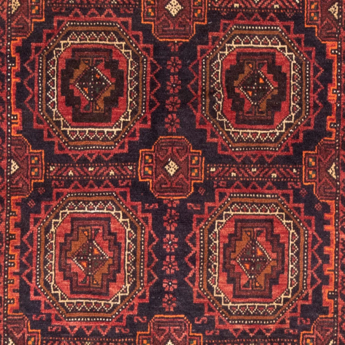 Løber Baluch-tæppe - 200 x 106 cm - lysrød