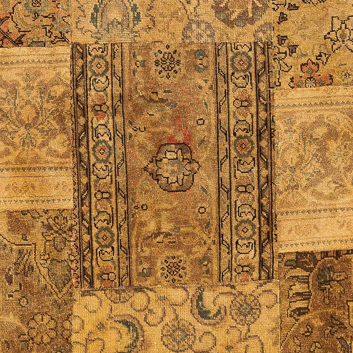 Patchwork-tæppe - 205 x 131 cm - flerfarvet