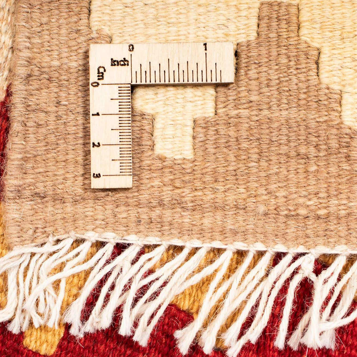Kelim-tæppe - orientalsk - 252 x 178 cm - mørkerød