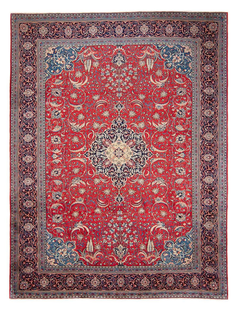 Patchwork-tæppe - 355 x 270 cm - lysrød