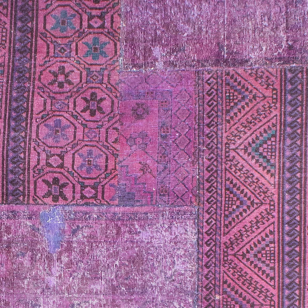 Patchwork-tæppe - 307 x 240 cm - flerfarvet