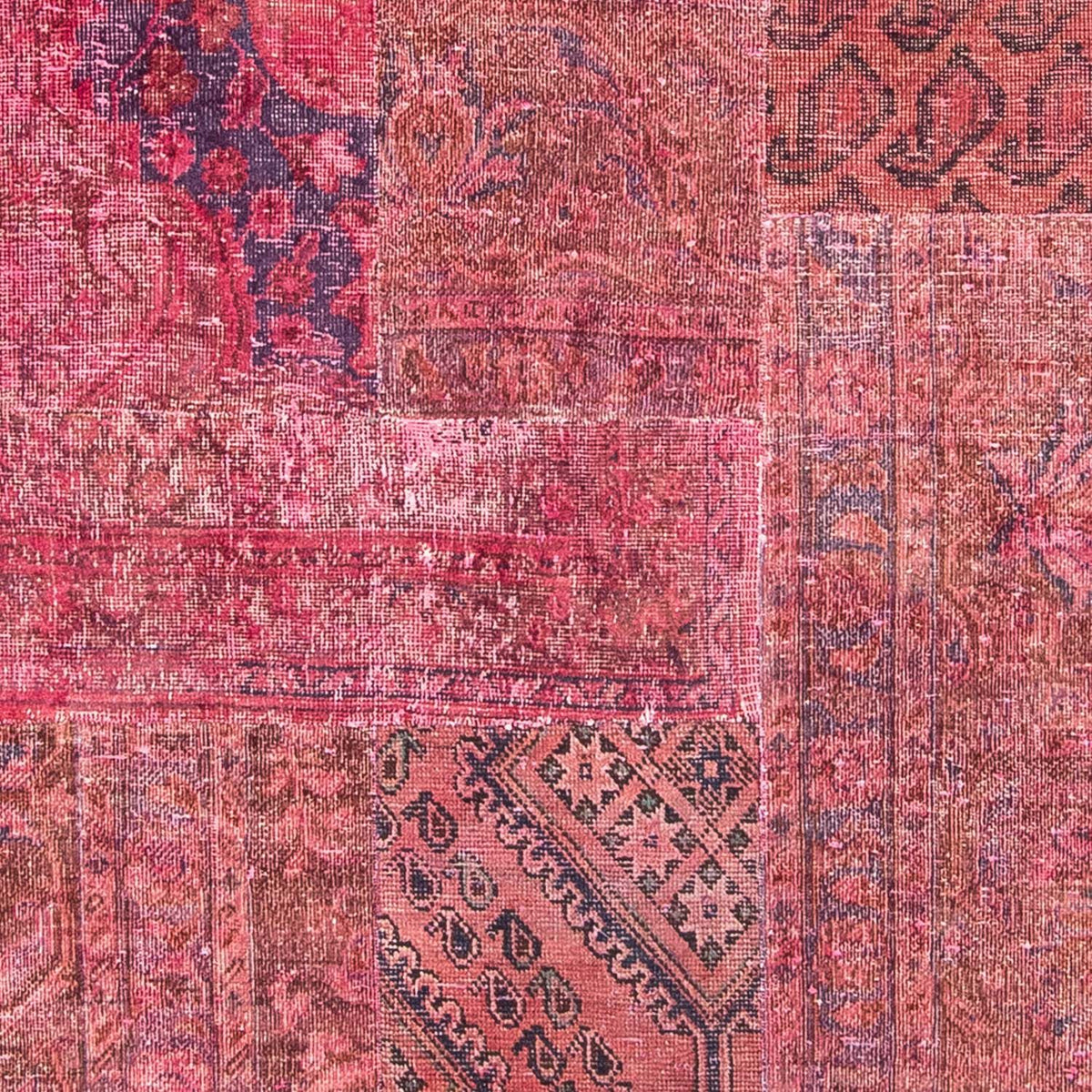 Patchwork-tæppe - 239 x 152 cm - flerfarvet
