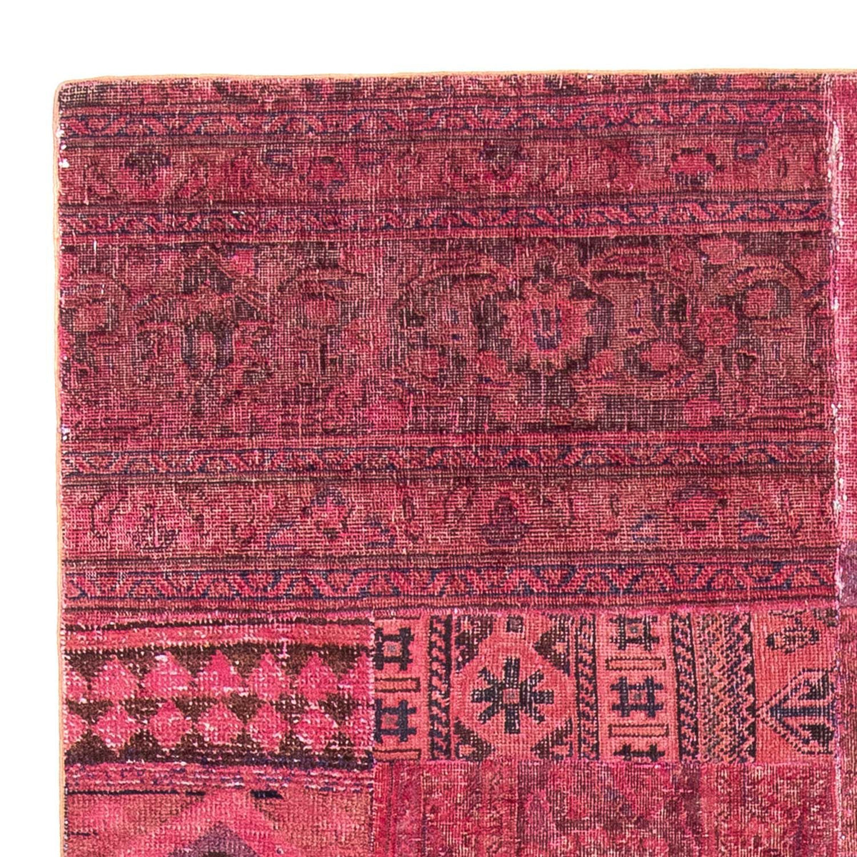 Patchwork-tæppe - 237 x 151 cm - flerfarvet