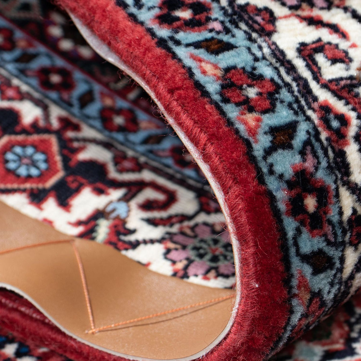 Løber Persisk tæppe - Bijar - 200 x 75 cm - lysrød