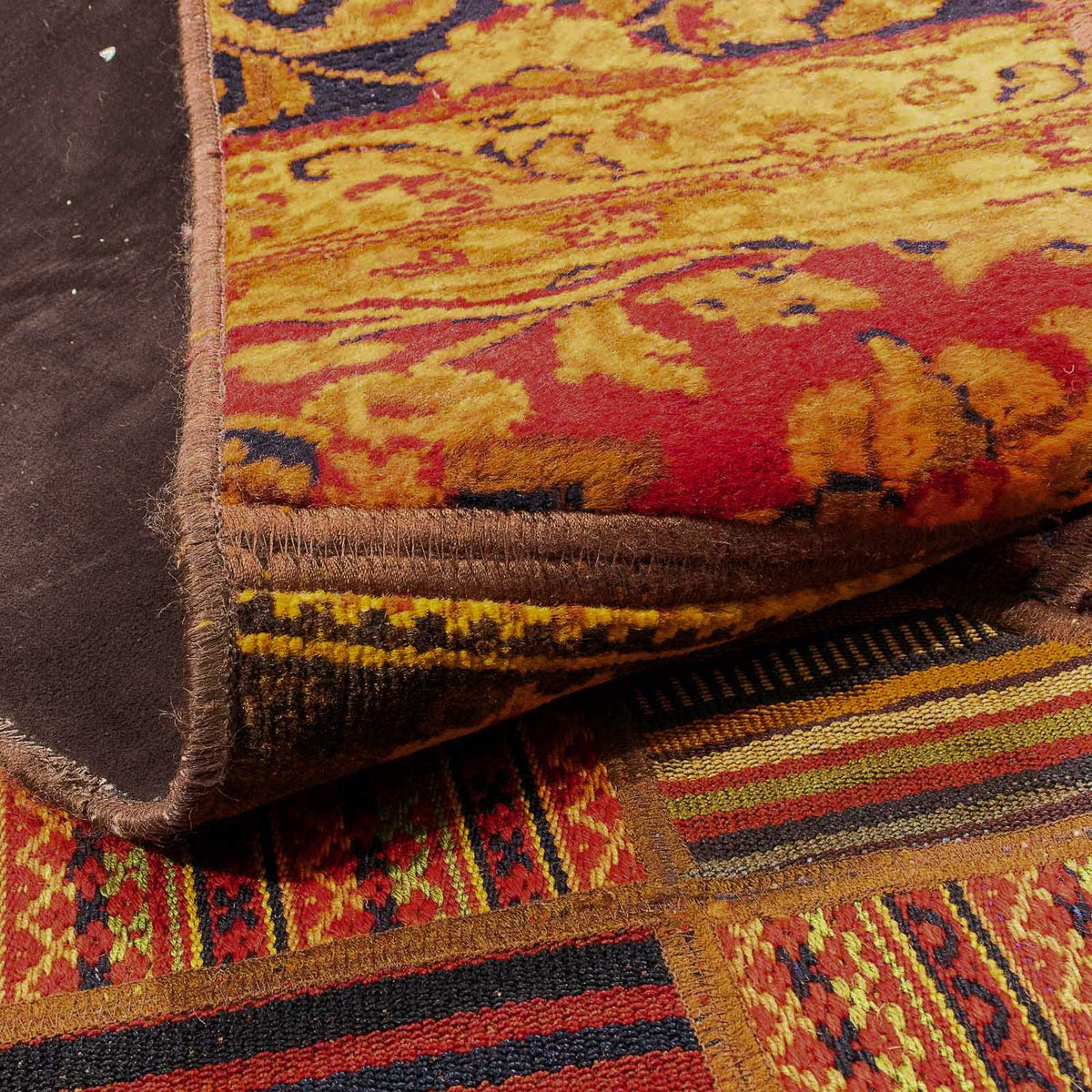 Patchwork-tæppe - 234 x 169 cm - flerfarvet