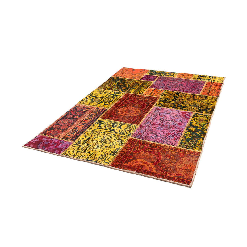 Patchwork-tæppe - 198 x 137 cm - flerfarvet