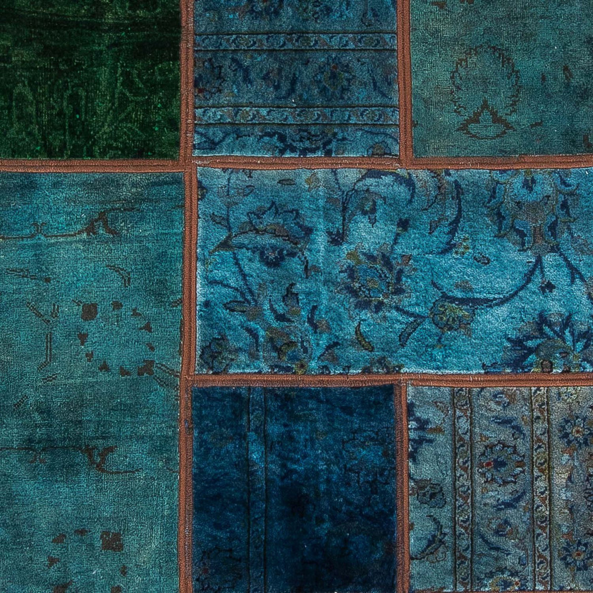 Patchwork-tæppe - 207 x 143 cm - flerfarvet