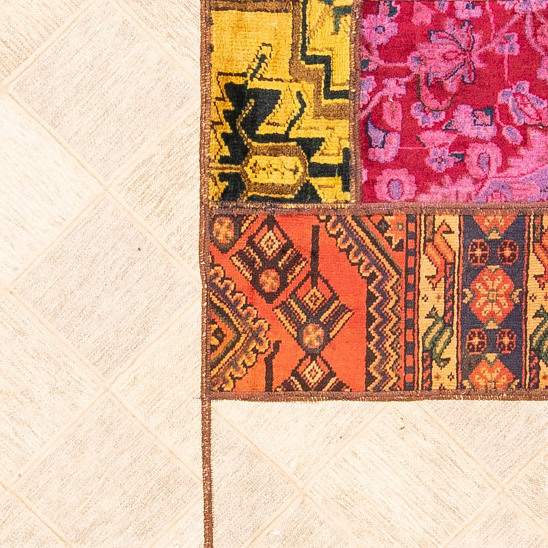 Patchwork-tæppe - 249 x 194 cm - flerfarvet