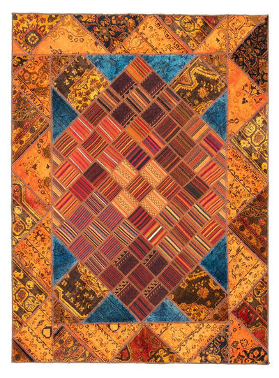 Patchwork-tæppe 176x234cm - Perserteppich Wollteppich