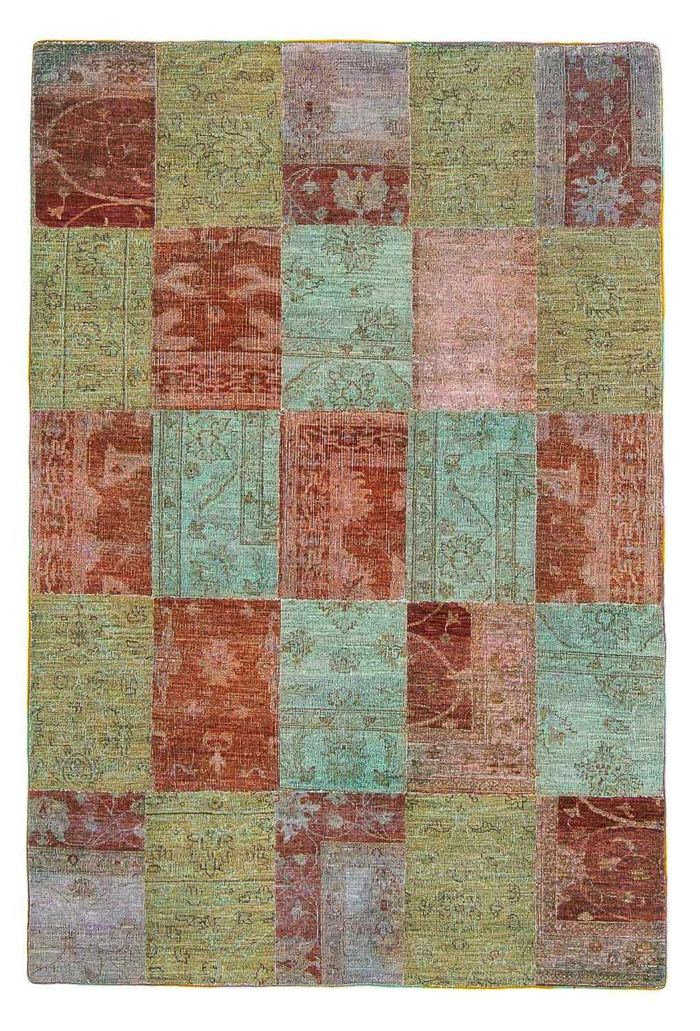 Patchwork-tæppe - 223 x 150 cm - flerfarvet