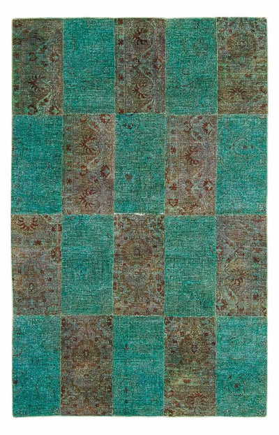 Patchwork-tæppe 149x243cm - Uldtæppe