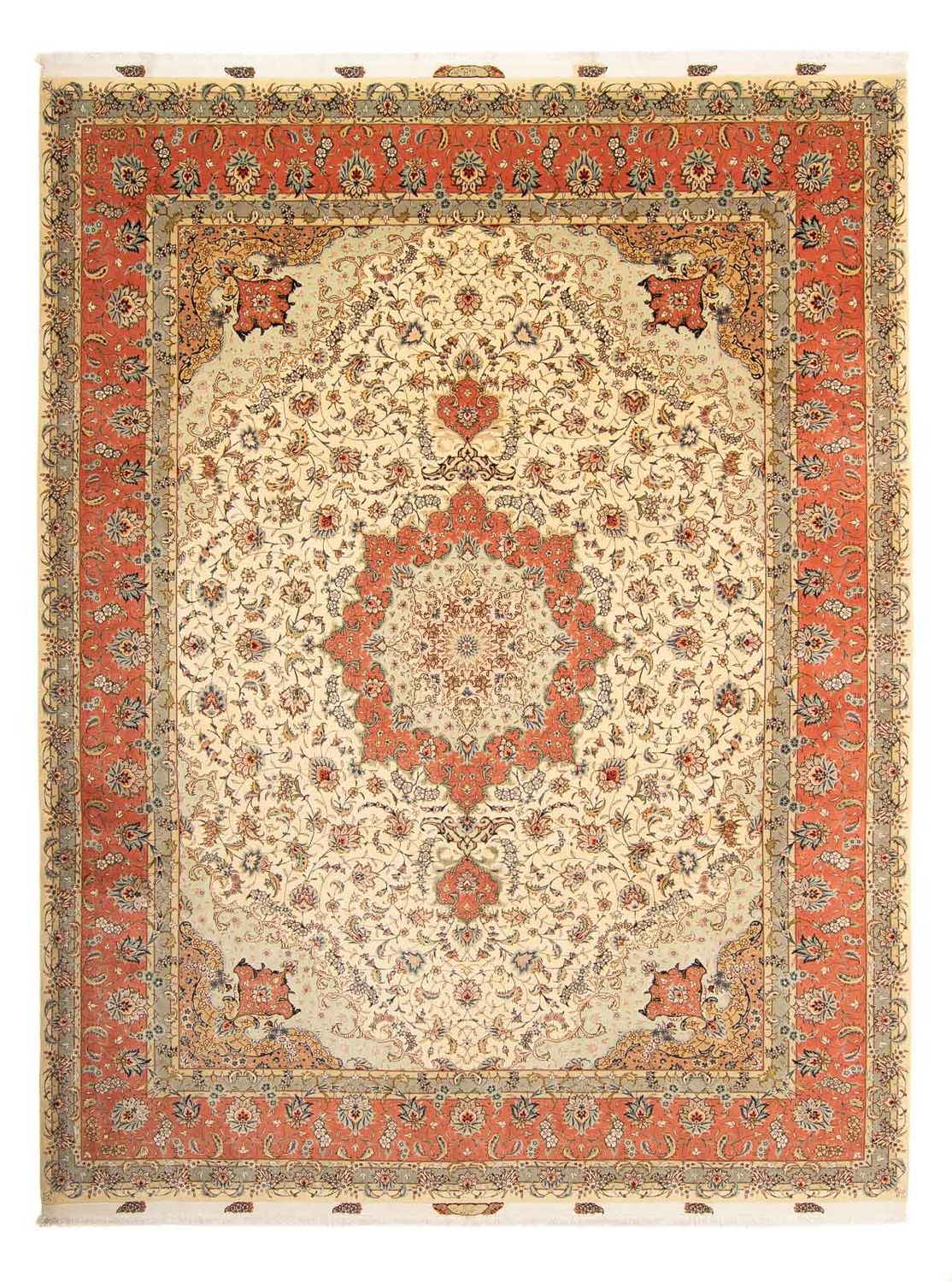 Persisk tæppe - Tabriz - Royal - 387 x 307 cm - brun