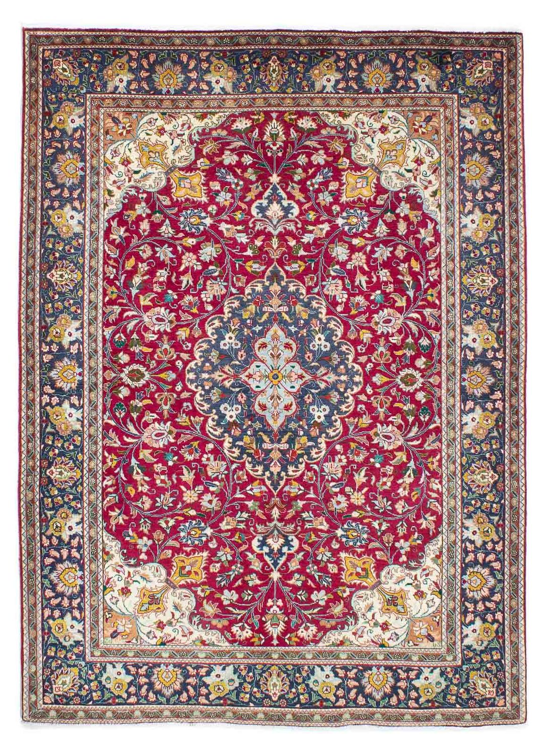 Persisk tæppe - Tabriz - 196 x 145 cm - rød