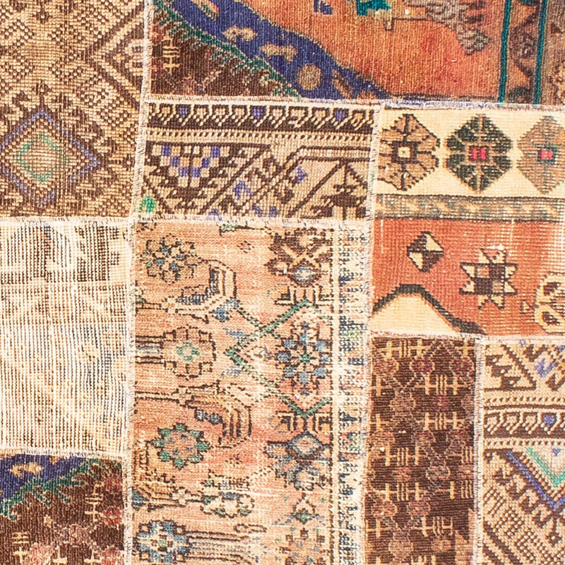 Patchwork-tæppe - 301 x 239 cm - flerfarvet