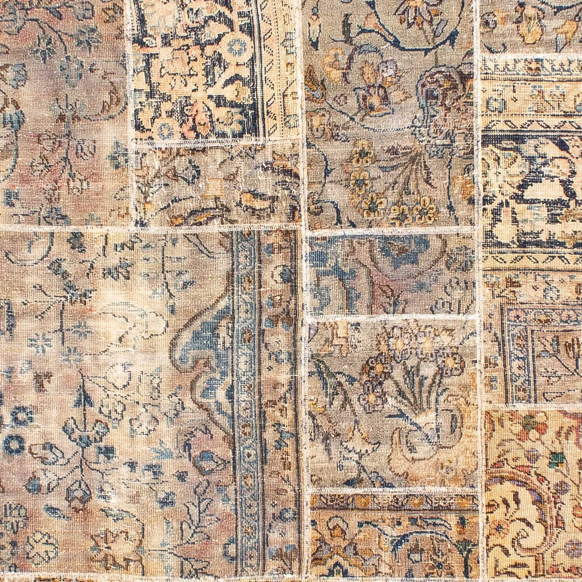 Patchwork-tæppe - 303 x 240 cm - flerfarvet