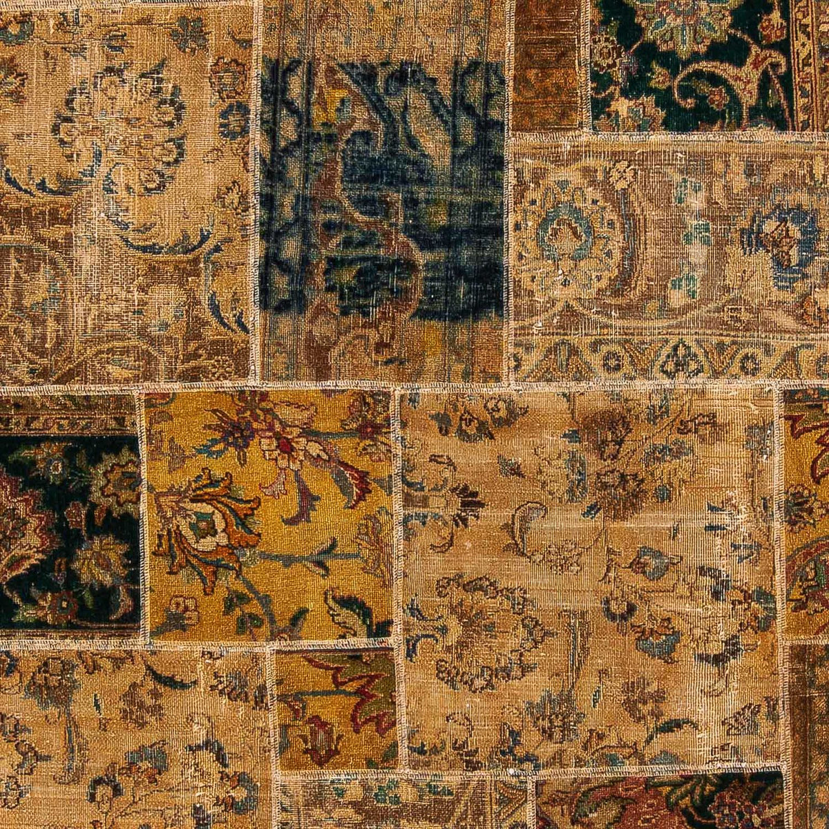 Patchwork-tæppe - 275 x 182 cm - flerfarvet