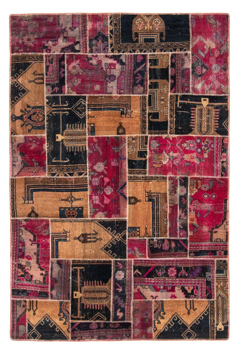 Patchwork-tæppe - 244 x 164 cm - flerfarvet