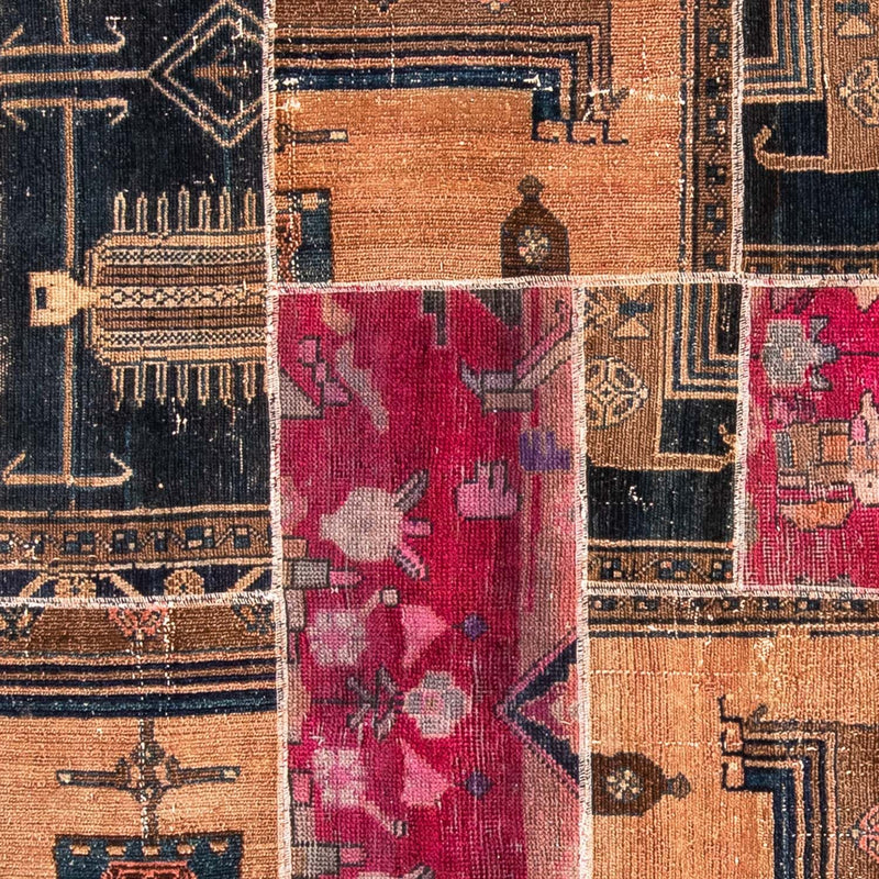 Patchwork-tæppe - 244 x 164 cm - flerfarvet