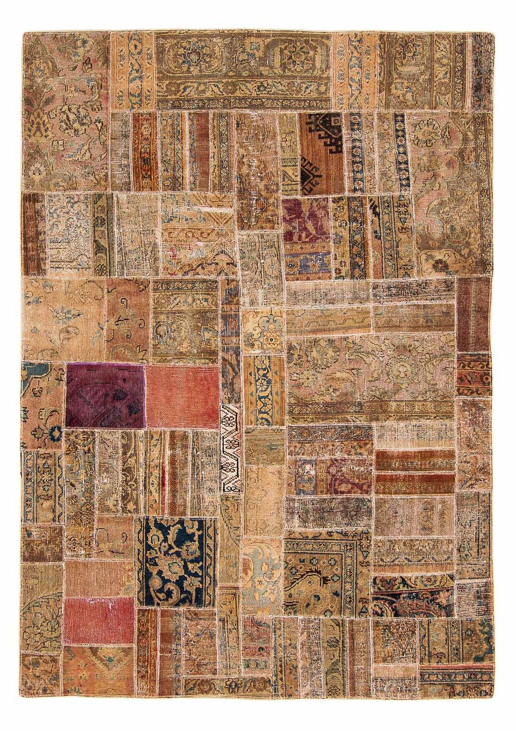 Patchwork-tæppe - 234 x 164 cm - flerfarvet