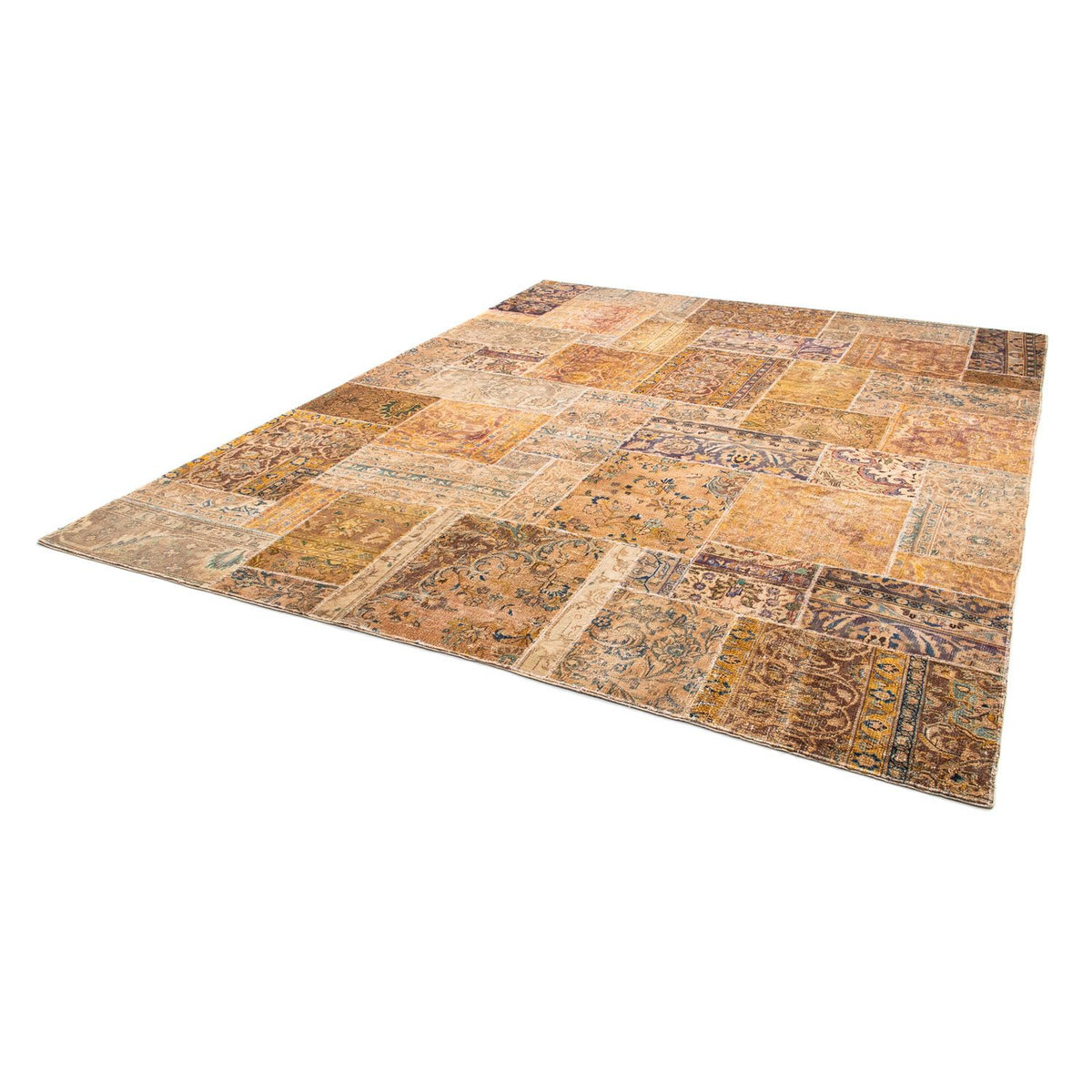 Patchwork-tæppe - 301 x 241 cm - flerfarvet