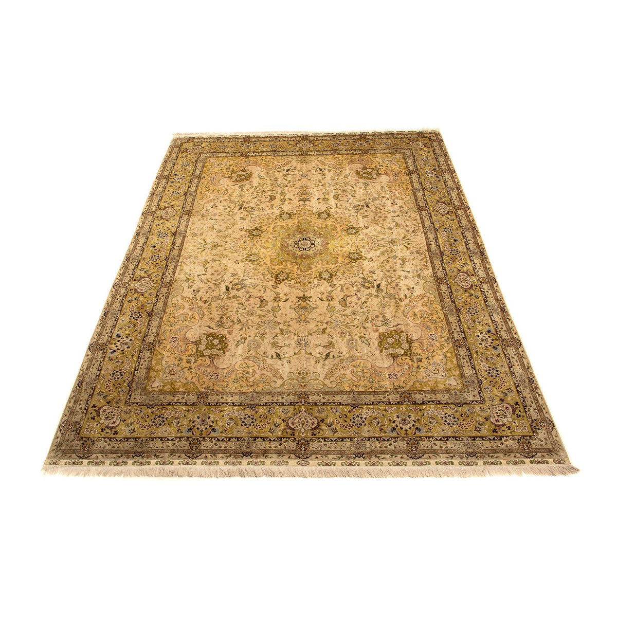 Silketæppe - Hereke Silk - Premium - 375 x 277 cm - beige