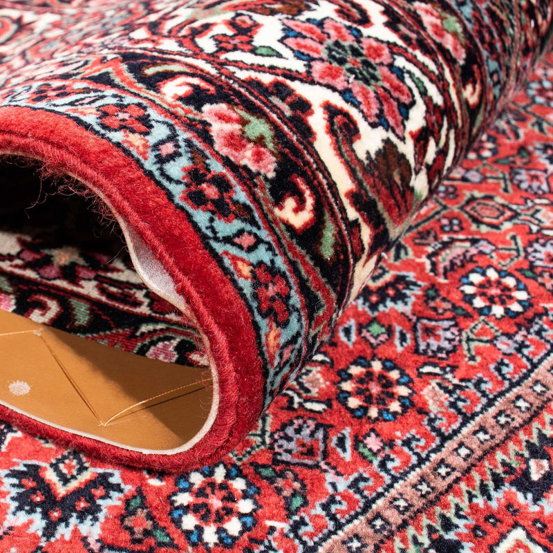 Persisk tæppe - Bijar - 241 x 172 cm - mørkerød