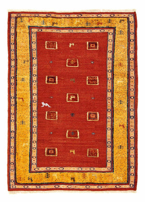 Kelim-tæppe - orientalsk - 144 x 100 cm - mørkerød