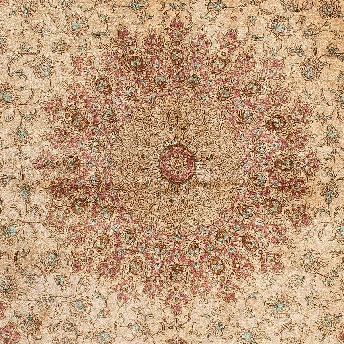 Persisk tæppe - Ghom - 198 x 134 cm - beige