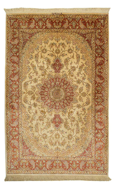 Qom silke Tæppe 130x210cm - Orientalsk tæppe