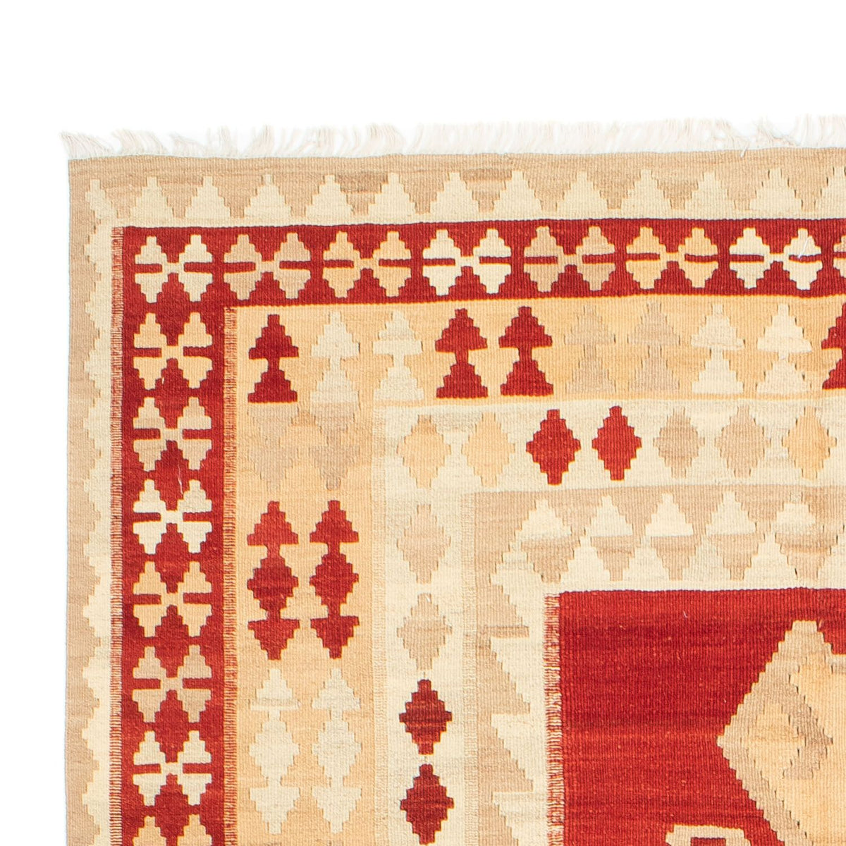 Kelim-tæppe - orientalsk - 256 x 173 cm - beige