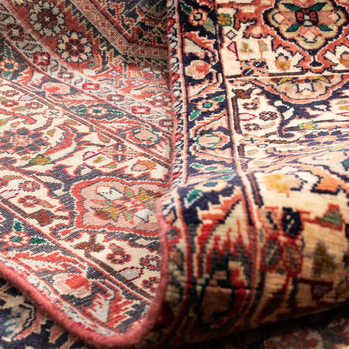 Persisk tæppe - Bijar - Royal firkantet - 208 x 198 cm - rød