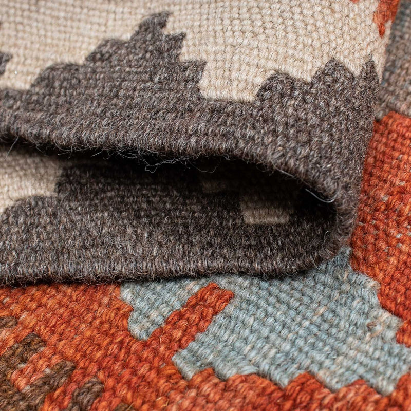 Løber Kelim Carpet - Splash - 296 x 76 cm - lysrød