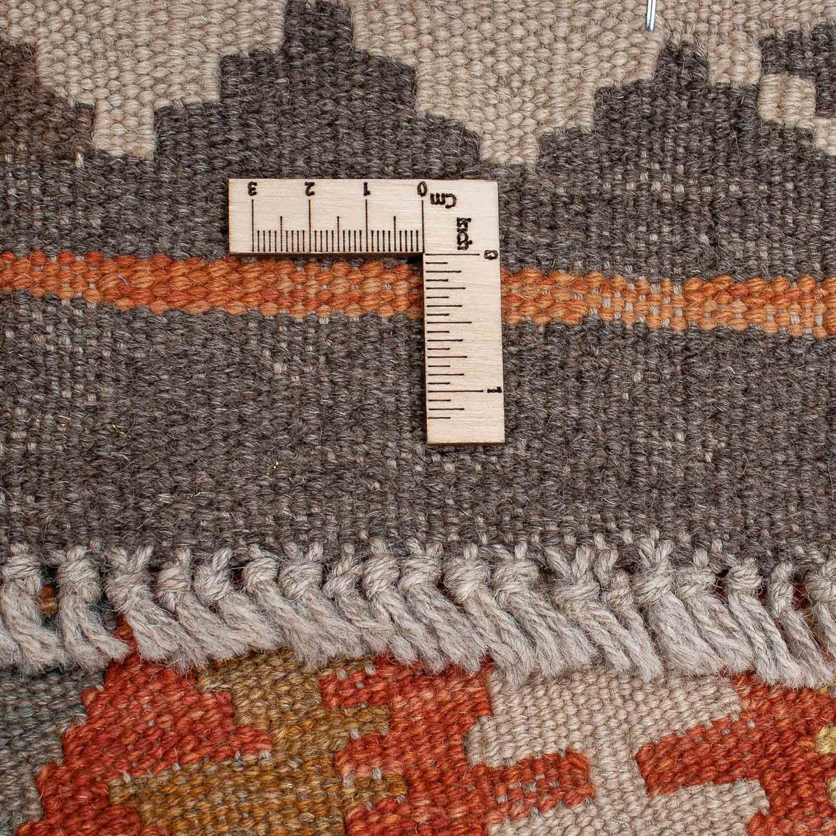 Løber Kelim Carpet - Splash - 296 x 76 cm - lysrød