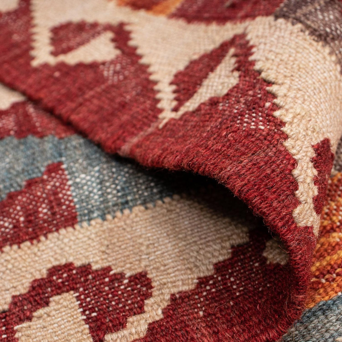 Kelim-tæppe - orientalsk - 192 x 136 cm - flerfarvet