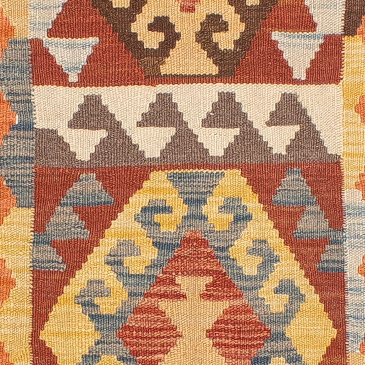 Løber Kelim Carpet - Splash - 298 x 78 cm - flerfarvet