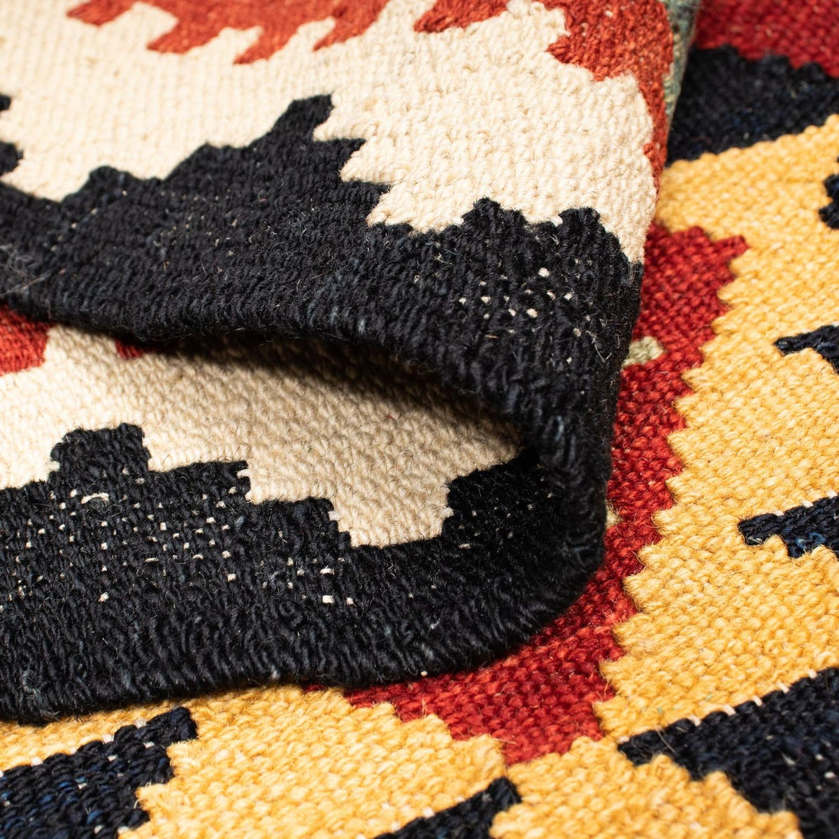 Kelim Carpet - Splash - 214 x 153 cm - flerfarvet
