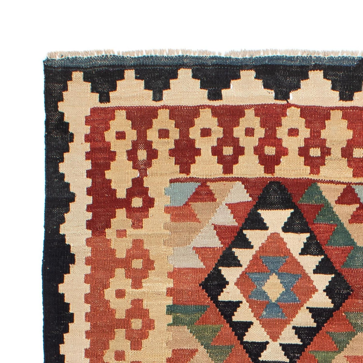 Kelim Carpet - Splash - 202 x 155 cm - flerfarvet
