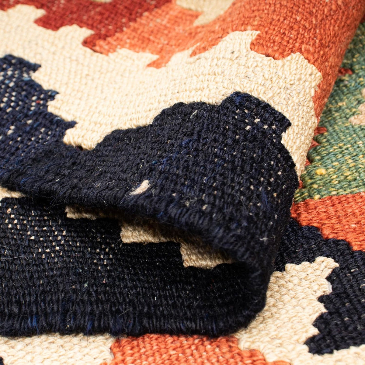 Kelim Carpet - Splash - 202 x 155 cm - flerfarvet