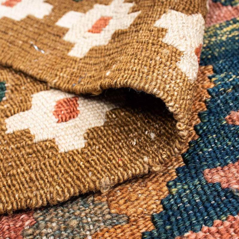 Løber Kelim-tæppe - orientalsk - 200 x 101 cm - lys brun