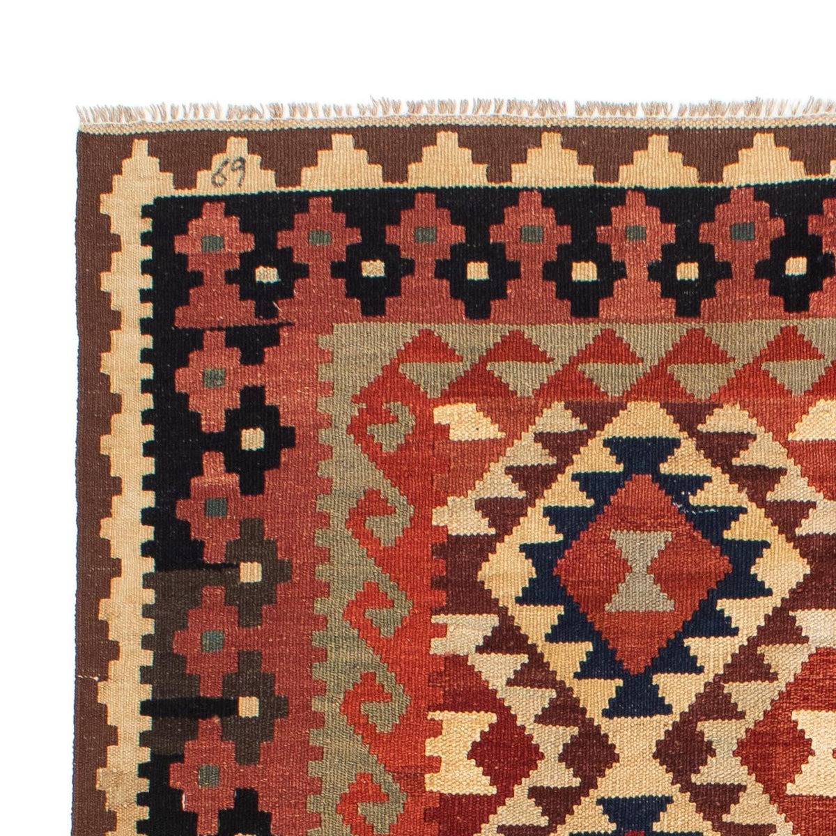 Kelim Carpet - Splash - 203 x 153 cm - flerfarvet