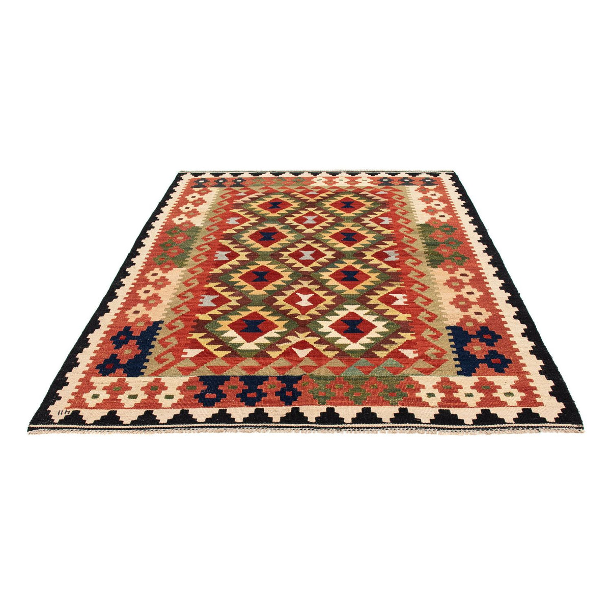 Kelim Carpet - Splash - 176 x 155 cm - flerfarvet