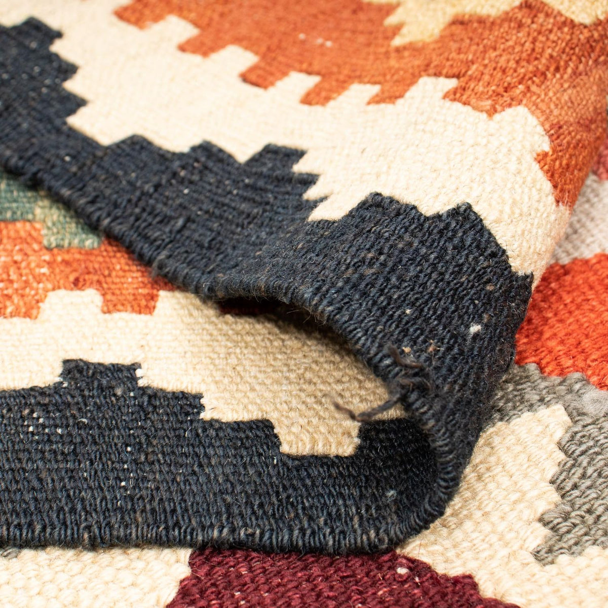 Kelim Carpet - Splash - 207 x 163 cm - flerfarvet