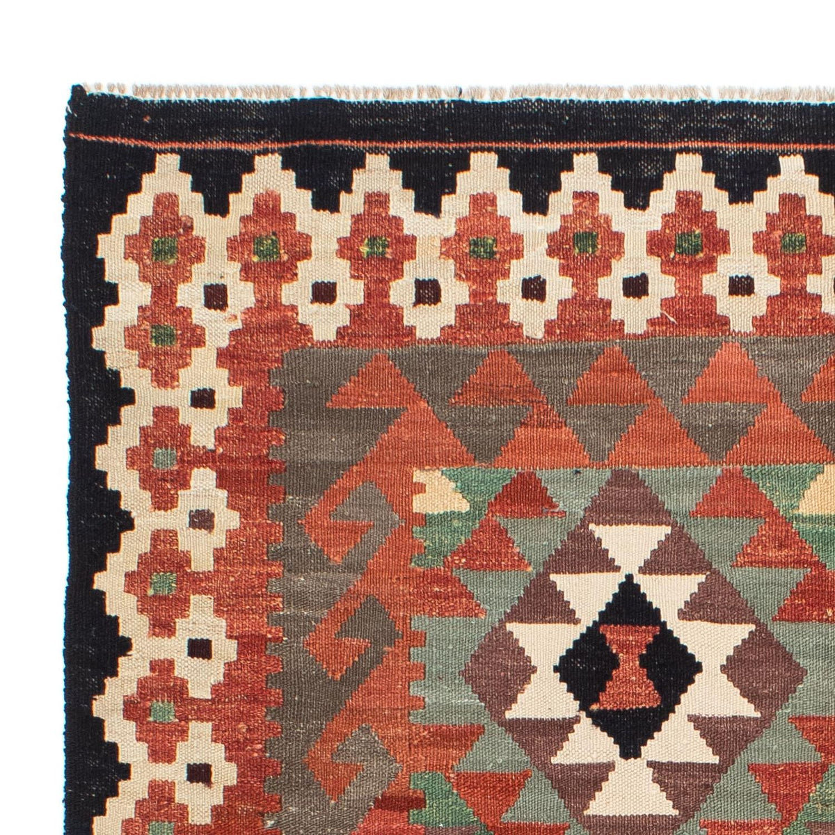 Kelim Carpet - Splash - 196 x 149 cm - flerfarvet