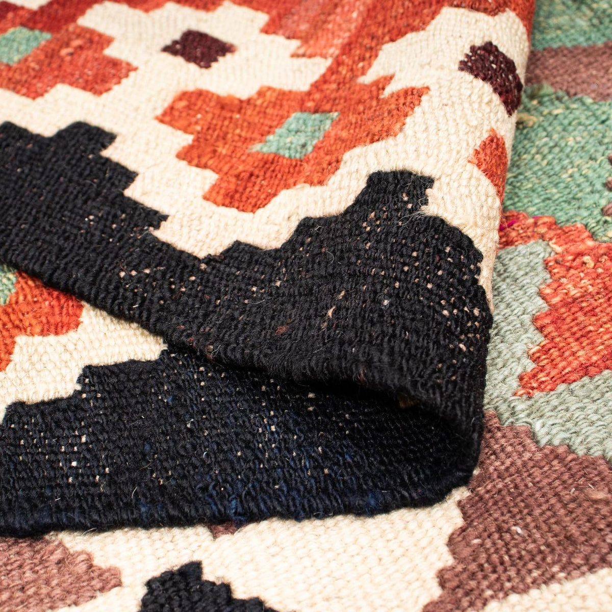 Kelim Carpet - Splash - 196 x 149 cm - flerfarvet