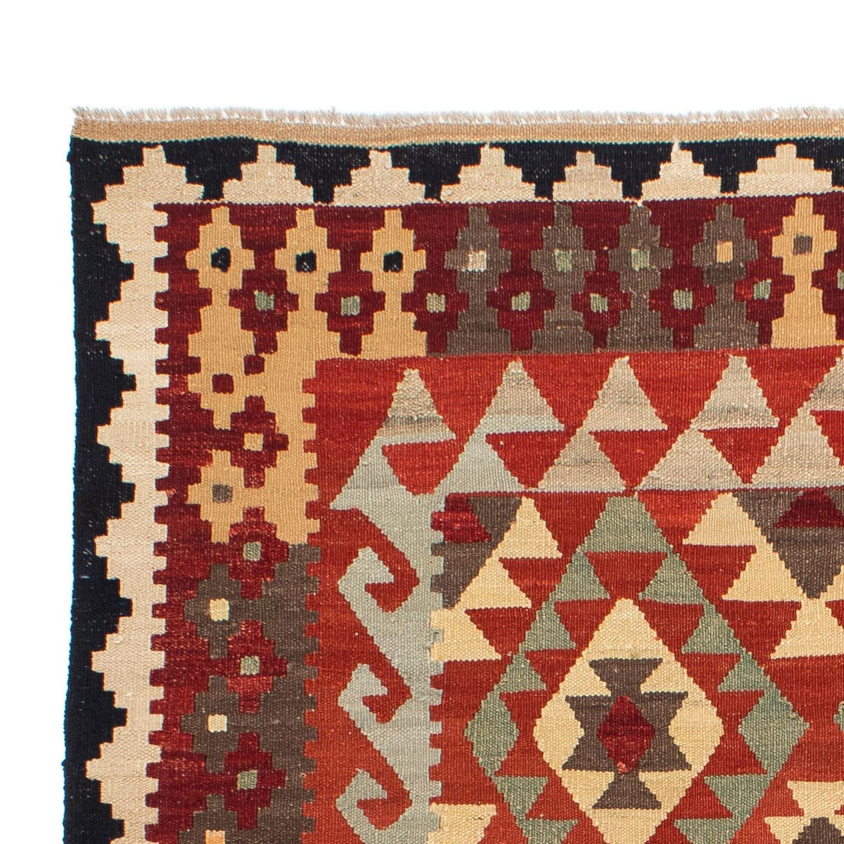 Kelim Carpet - Splash - 215 x 157 cm - flerfarvet